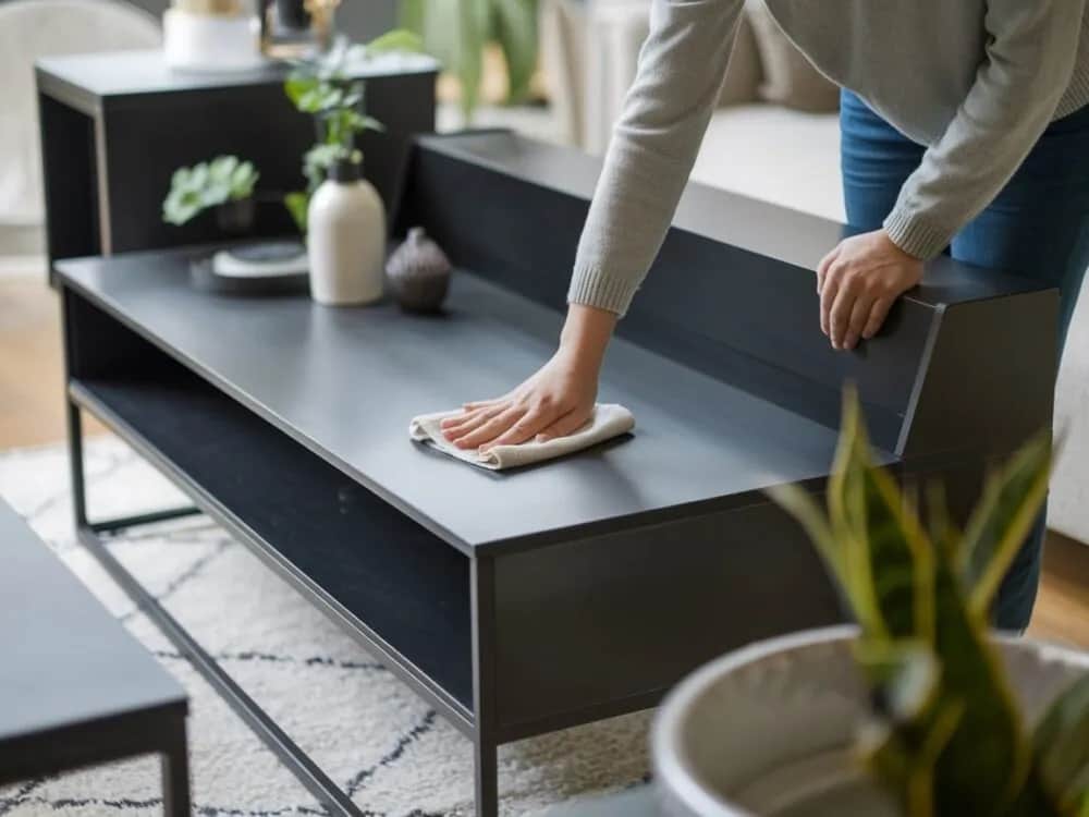 Skuteczne sposoby na czyszczenie czarnych mebli matowych bez smug